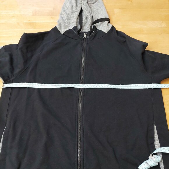 Up Lift Hooded Full Zip Jacket  Black and Grey with Drawstring Men's Lar… - Picture 10 of 12